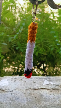 Handmade Crochet Cigarette-Shaped Keychain