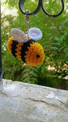 Handmade Crochet Bee Keychain