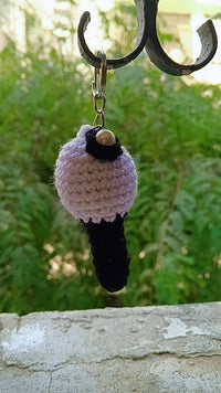 Handmade Crochet Microphone Keychain